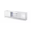 Cama TV skrinka QIU 200 MDF biela lesklá/biela lesklá