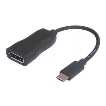 DisplayPort-Alt-Mode-USB-C-na-DisplayPort kábel Garbot 15 cm USB 3.1 konektor samec na konektor samica čierny