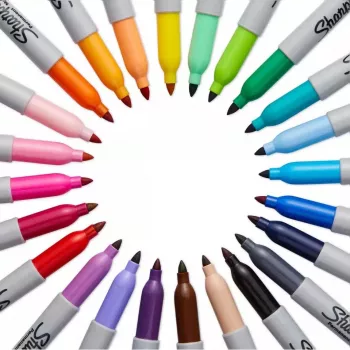 Sharpie Fine Point permanentný marker, čierny, 12 kusov
