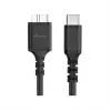 USB kábel MediaRange MRCS257 0,5 m — Micro-USB B na USB-C, USB 3.2 Gen 1 (5 Gbit/s), čierny
