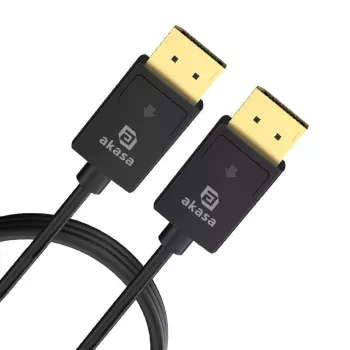 Akasa PROSLIM 8K DisplayPort kábel 8Ka60Hz - 2 m (AK-CBDP26-20BK)