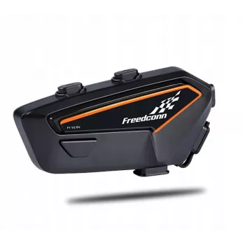 Headset FreedConn F1 V2 EU — Bluetooth 5.2, IP65, 1100 mAh batéria, až 48 h hovoru, FM rádio, mikrofón, klip