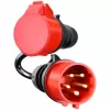 Adaptér pre Gemini flex 11 kW, CEE červený trojfázový striedavý prúd 16A > CEE červený 32A (čierny, 30 cm)