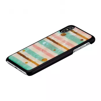 Ochranné puzdro na smartphone iKins pre iPhone XS Max — Pop Mint čierna, tvrdý kryt so zvýšenými okrajmi