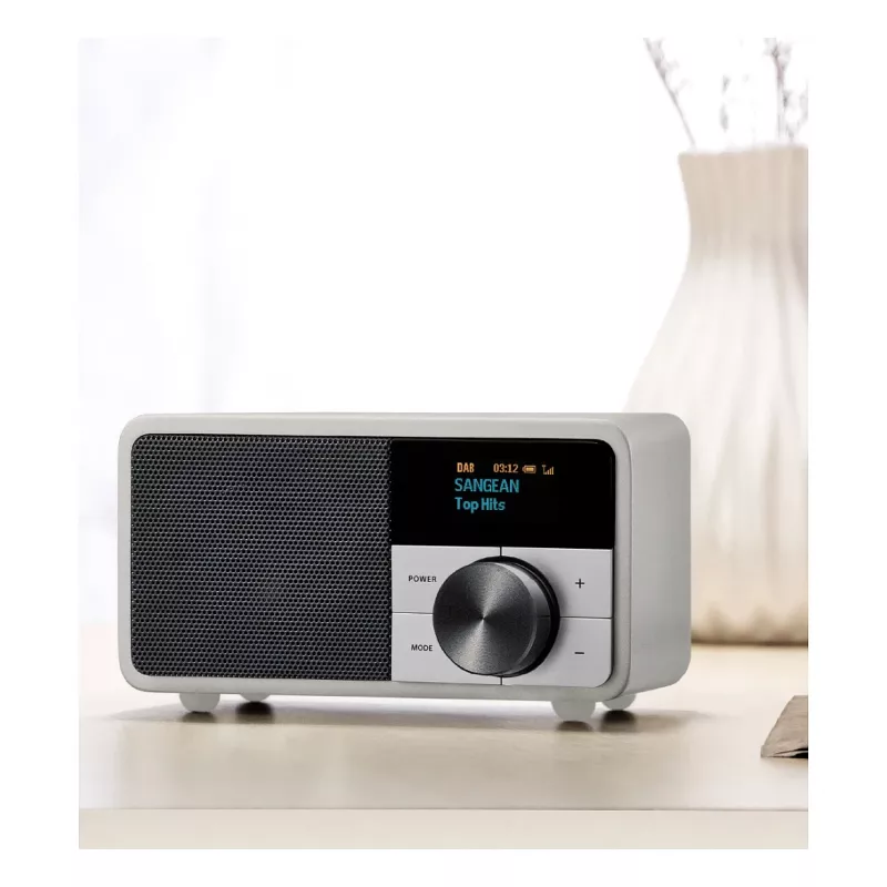 Stolové rádio Sangean DDR-7 Glacier Silver s digitálnym tunerom a Bluetooth