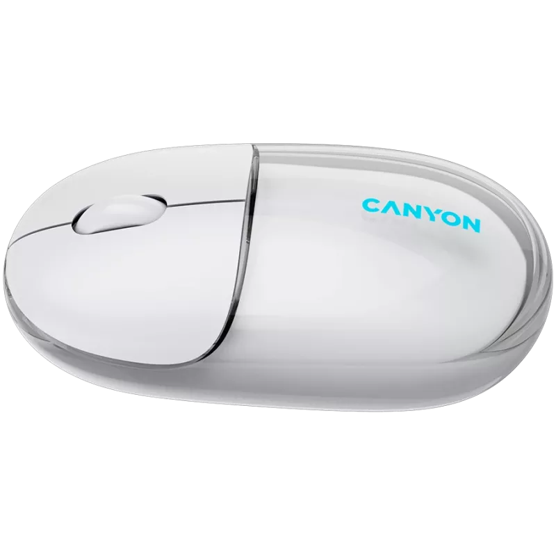 CANYON myš OnClick 24 BT/ bezdrôtová priehľadná/biela