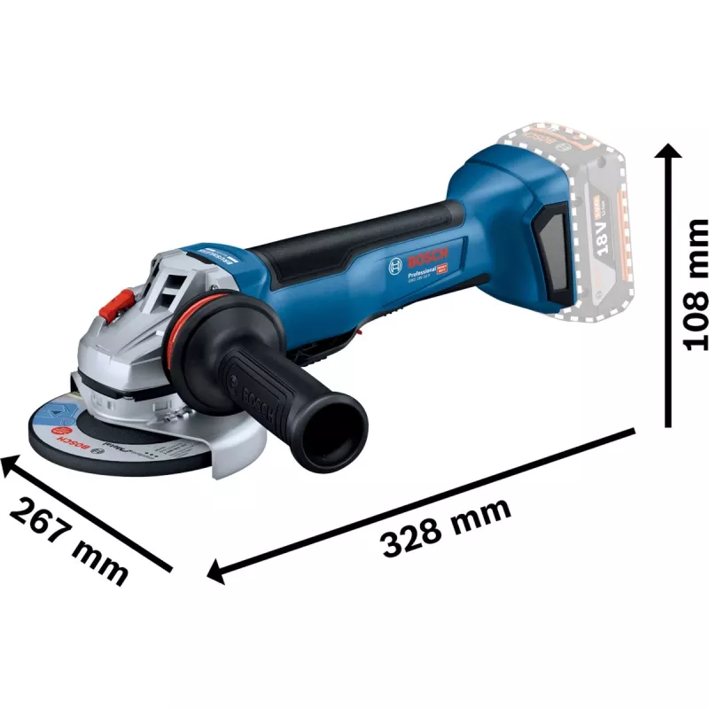 Bosch GWS 18V-10 P PROFESSIONAL uhlová brúska 9000 ot/min 1000 W 1,9 kg