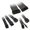 Sada predlžovacích káblov Kolink Core Adept – PET poťah, 6-dielna sada, 20+4-pin, 8-pin, 4+4-pin, 3×6+2-pin (300–350 mm)