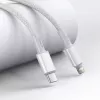 USB-C na Lightning Baseus High Density pletený kábel, 20W, PD, 2m (biela)