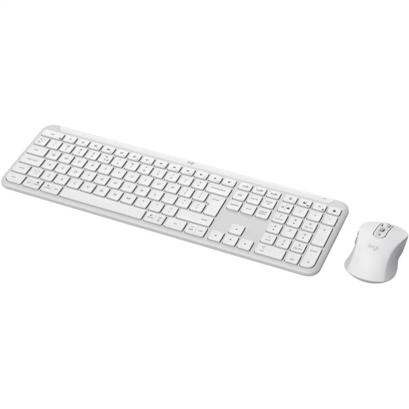 Logitech Signature Slim Combo MK950 - sada klávesnica-myš - 100% plná veľkosť - bezdrôtová - Bluetooth 5.1 LE - QWERTY - US International - off-white (920-012491)