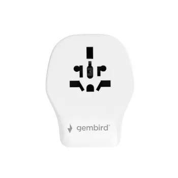 Nástenný cestovný adaptér GEMBIRD TPA-1A2C20-02-W 20W — 1xUSB-A + 2xUSB-C, zástrčka typ G, 100–250 V, biela