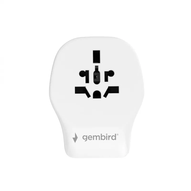 Nástenný cestovný adaptér GEMBIRD TPA-1A2C20-02-W 20W — 1xUSB-A + 2xUSB-C, zástrčka typ G, 100–250 V, biela