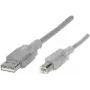 Renkforce RF-4538146 USB kábel 5 m USB 2.0 USB A USB B transparentný (RF-4538146)