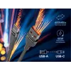 Tracer 47487 USB A - Type C M/M 1m kábel sivý