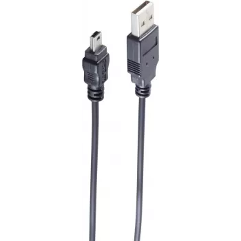 USB kábel ShiverPeaks BS14-16025 1m USB A Mini-USB B čierny