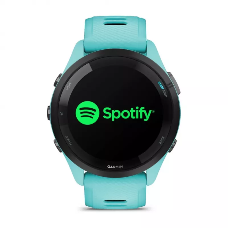 Garmin Forerunner 265 3,3 cm (1,3 palca) AMOLED 46 mm digitálne 416 x 416 pixelov dotyková obrazovka čierna, modrá Wi-Fi GPS (satelit)
