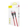 USB 2.0 A na USB-C kábel Baseus CATKLF-B09 1m QC3.0 nylonové opletenie červený, rýchle nabíjanie a synchronizácia dát