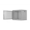 19 9U 600X 450 sivý nástenný rack skriňa perforovaná