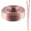 Reproduktorový kábel ShiverPeaks BASIC-S 2x0,75 mm² transparentný CCA 100 m