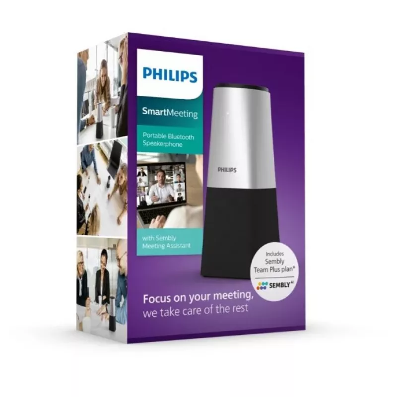 Philips PSE0540 Smart Meeting prenosný konferenčný mikrofón, USB-C, čierny/strieborný