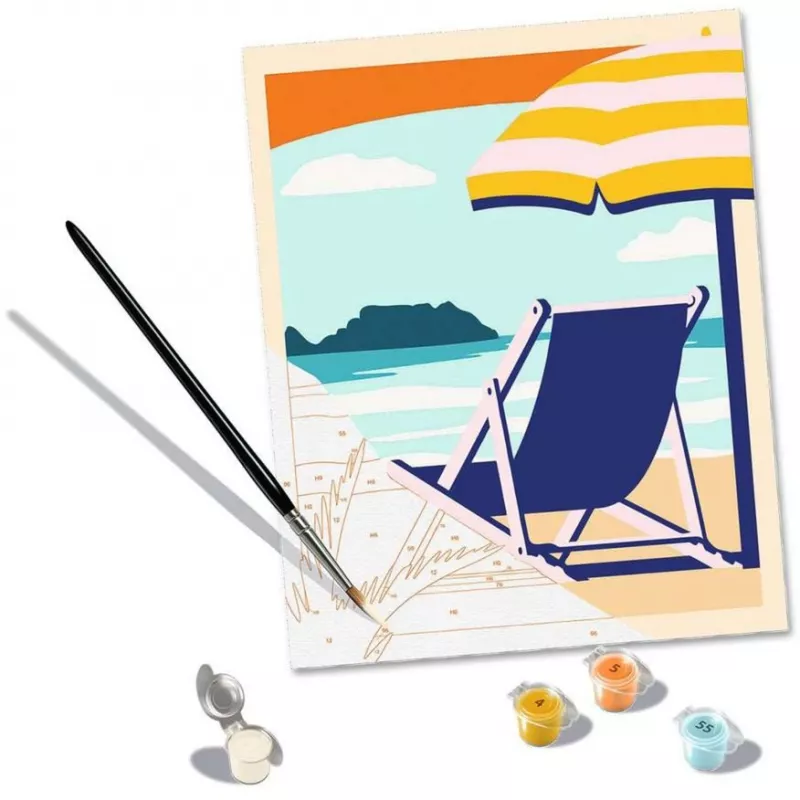 Maľovacia sada Ravensburger CreArt – Relax at the Beach (23897) umelecká sada