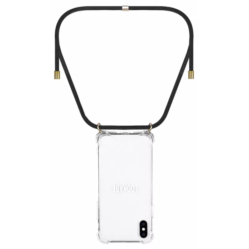 Lookabe puzdro na telefón s náhrdelníkom pre iPhone XS Max, zlaté/čierne