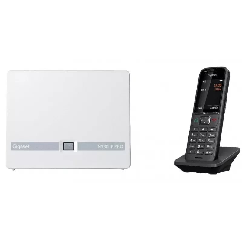 Gigaset N530 IP PRO + S700H PRO DECT telefón identifikácia volajúceho antracit