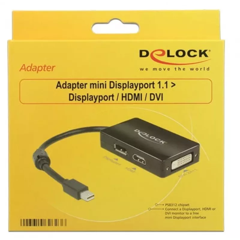 Kábel DeLOCK 0,16m DisplayPort HDMI DVI Mini DisplayPort