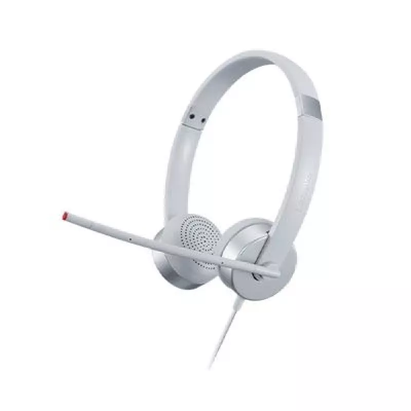 Lenovo 100 stereo analógový headset kancelária/call centrum strieborná