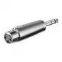 Wentronic Goobay XLR adaptér - XLR konektor samica (3-pólový) > jack konektor samec 6,35 mm (4-pólový, stereo) (27514)