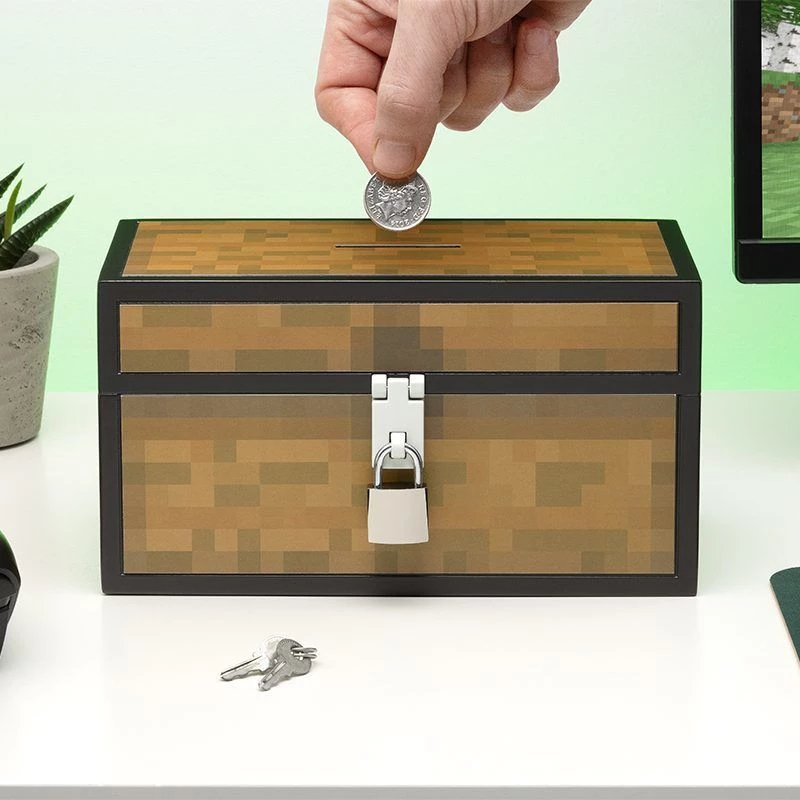 Pokladnička Paladone Minecraft dizajn truhly PP13601MCF pre deti a fanúšikov