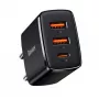 Baseus 30W USB nabíjačka QC PD3.0 Type-C PD rýchlonabíjačka pre iPhone 17 16 15 14 13 12 Pro Max Xiaomi Samsung