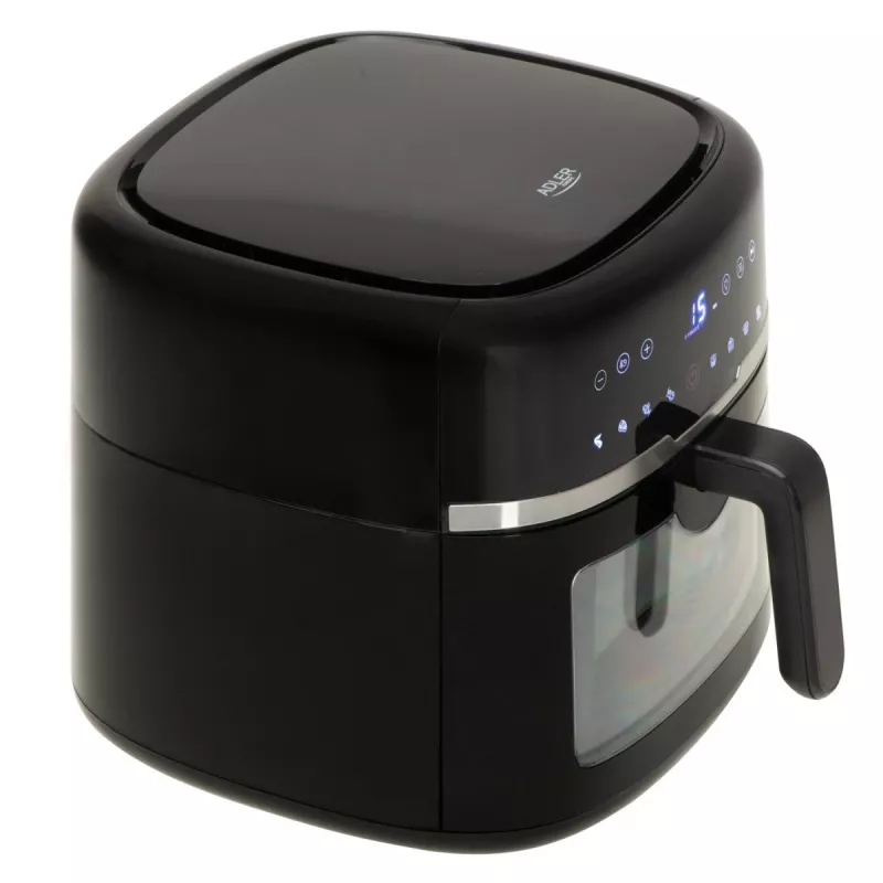 Adler AD 6318 teplovzdušná fritéza, 8 l, 2500 W, LCD displej, 9 programov, čierna