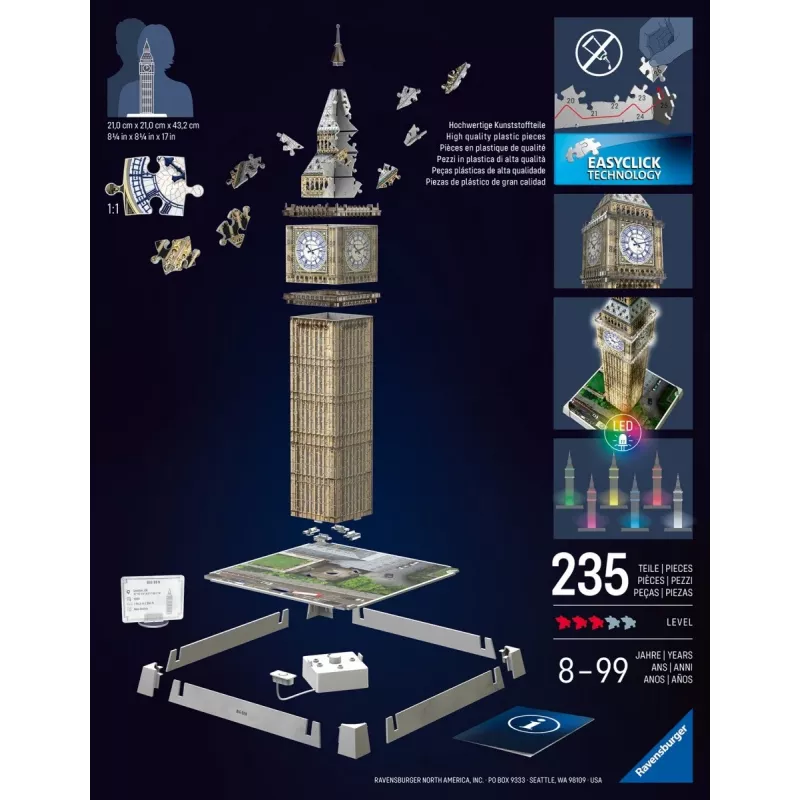 3D puzzle Big Ben Clock Tower London