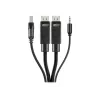 Belkin Secure KVM Combo kábel - kábel klávesnica / video / myš / audio - USB, Mini konektor, DisplayPort (M) na stereo mini jack, USB Type