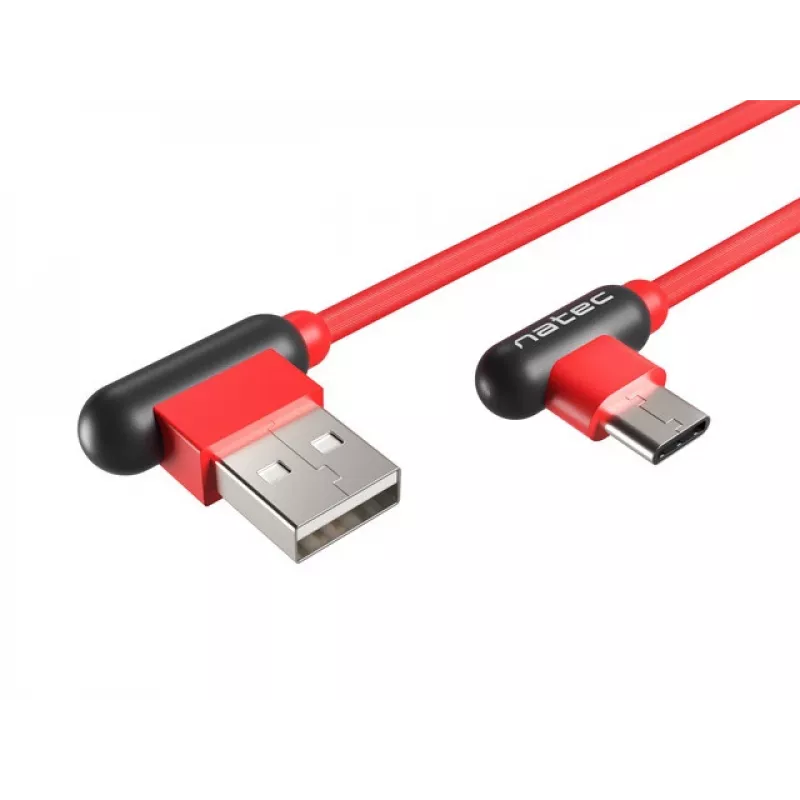 USB kábel NATEC NKA-1201 USB 2.0 1 m USB A USB C čierny červený