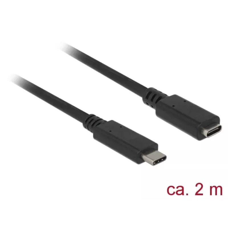 USB kábel DeLOCK SuperSpeed USB 3.2 Gen 1 2 m USB-C čierny