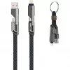 4smarts USB-C kábel ComboCord Flat 240W+ kľúčenka - kábel - digitálny/dátový