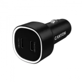 Auto nabíjačka CANYON OnDrive 60 PD 60W 2xUSB-C — výkon 60W, 2 porty USB-C, čierna