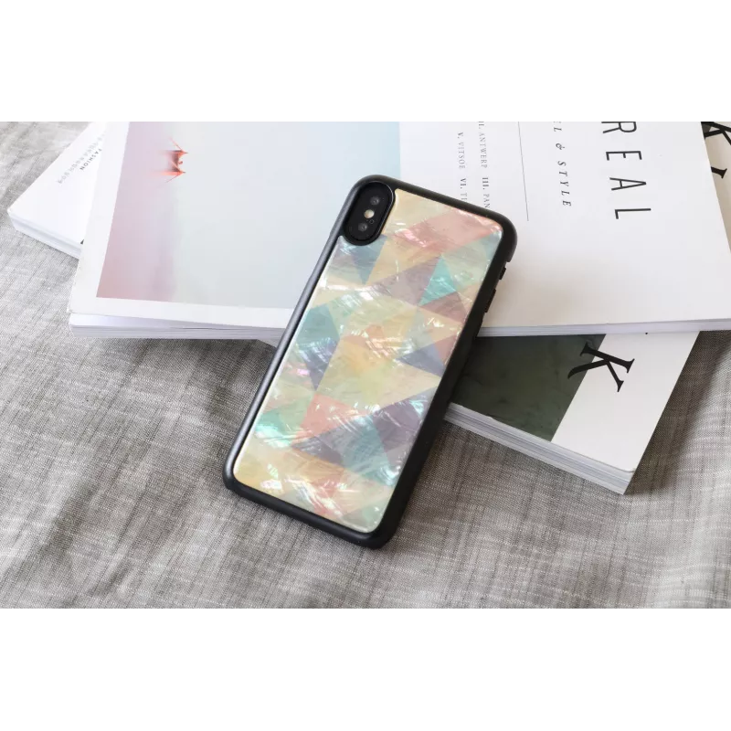 Puzdro na smartphone iKins pre iPhone XS / iPhone XS Mosaic čierne