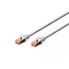 DIGITUS CAT6 S/FTP patch kábel, 15 m, sivý, balenie 5 ks