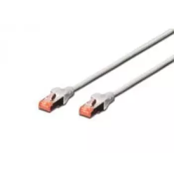 DIGITUS CAT6 S/FTP patch kábel, 15 m, sivý, balenie 5 ks