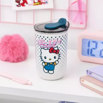 Termo cestovný hrnček Paladone PP13768HK Hello Kitty 400 ml nehrdzavejúca oceľ