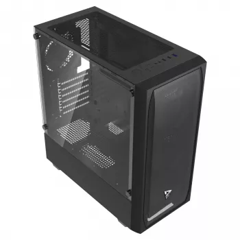 PC skriňa SAVIO Noctis Flow — Cube Mini-ITX/Micro-ATX/ATX, 3x120 mm vpredu, 1x120 mm vzadu, 2x3,5