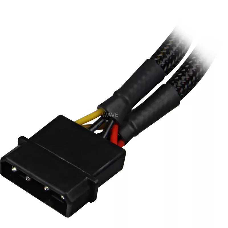 Sharkoon SATA Y napájací adaptér 4P Molex 0,15 m čierny – Digital/Dáta – napájanie