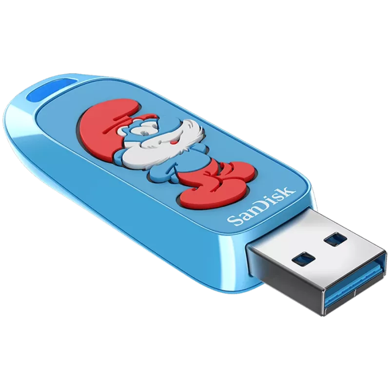 USB flash disk SanDisk 128 GB USB Type-A Smurfs