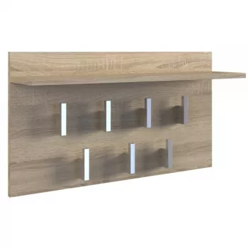 Top e shop WIESZAK 2F SONOMA vešiak na oblečenie — drevotrieska, dubový vzhľad, 7 hákov, 700×200×400 mm
