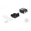 Delock 85842 Prázdne puzdro Keystone, 2-portové, s magnetickou základňou, čierne