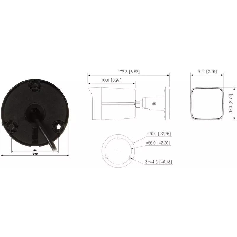 IP kamera IPC-HFW1639TC-a-IL-0280B-S6- čierna Smart Dual Light 6 Mpx Dahua