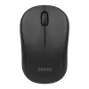 Savio MB-03 bezdrôtová optická myš, USB prijímač 2,4 GHz, 1000 DPI, 3 tlačidlá, batéria AA, 99x60x39 mm, 51 g, čierna